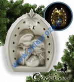 Dekoracyjna porcelanowa Szopka podświetlana diodą LED 15/15/FIG