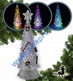 Akrylowa choinka dekorowana LED RGB, zmieniające kolory, wewnętrzna 27/15/DOM/CHOINKA
