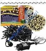 Sznur 10m 200 LED GNIAZDO+PROGRAMATOR+TIMER zewnętrzne, biały ciepły 3/15/LED-TIM/WW