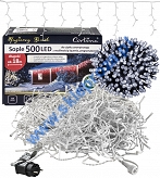 Kurtyna 17,80m 500 LED  programator+gniazdo, zewnętrzne, biały zimny 105/20/LED/CW