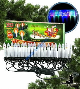 20 Dekoracyjnych Świeczek LED multi, wewnętrzne LS-20/LED/M 