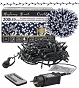 Sznur 10m 200 LED PROGRAMATOR + PAMIĘĆ + PILOT + TIMER + GNIAZDO zewnętrzne, biały zimny 660/21/LED/CW
