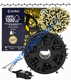 Sznur 50m 1000 LED na SZPULI PROGRAMATOR 8 FUNKCJI + PAMIĘĆ, zewnętrzne, biały ciepły 638/21/LED/WW-SZPULA