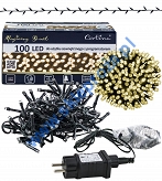 Sznur 5m 100 LED PROGRAMATOR 8 FUNKCJI zewnętrzne, biały ciepły 600/21/LED/WW