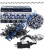 Sznur 5m 100 LED PROGRAMATOR 8 FUNKCJI zewnętrzne, biały zimny 600/21/LED/CW