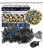 Sznur 20m 400 LED PROGRAMATOR 8 FUNKCJI + PAMIĘĆ, zewnętrzne, biały ciepły 616/21/LED/WW